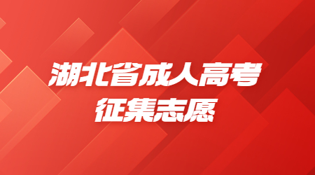 湖北省成人高考征集志愿